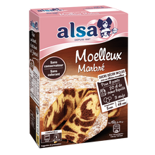 Préparation pour gâteau Moelleux marbré ALSA, 435g