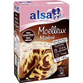 Préparation pour gâteau Moelleux marbré ALSA, 435g