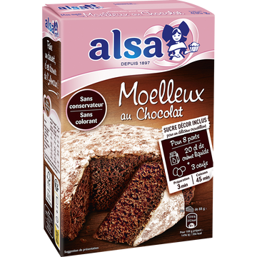 Préparation pour gâteau au chocolat Mamie Gâteau ALSA, 435g