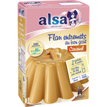 Préparation pour flan au bon goût de caramel ALSA, 180g