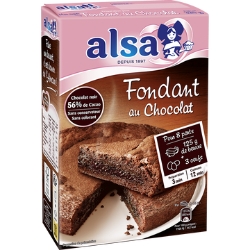 Préparation pour gâteau au chocolat Le Fondant de Mamie ALSA, 320g