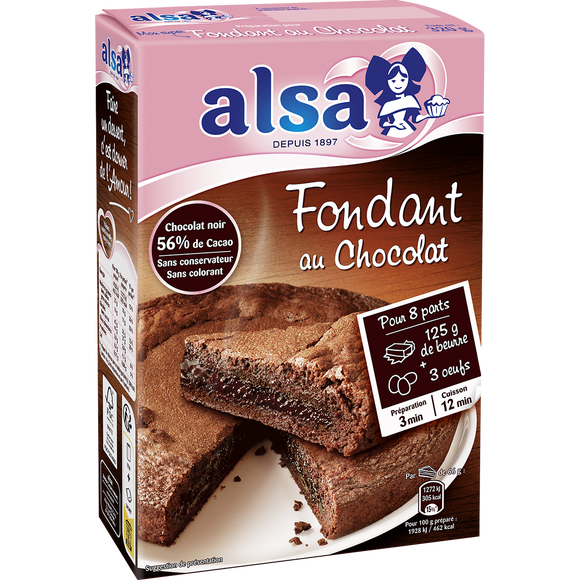Préparation pour gâteau au chocolat Le Fondant de Mamie ALSA, 320g