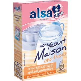 Ferments lactiques pour yaourtière "Mon Yaourt Maison Onctueux" ALSA,8g