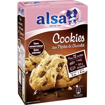 Préparation cookies pépites chocolat ALSA 240g