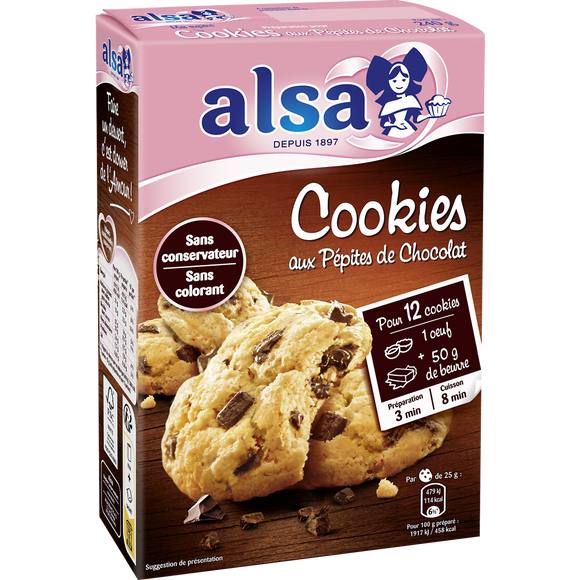 Préparation cookies pépites chocolat ALSA 240g
