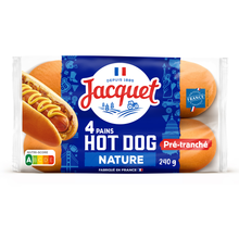 Pains Hot Dog Nature JACQUET - x4 - 240g