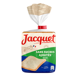 Pain de mie Maxi Tranches Nature Sans Sucres Ajoutés JACQUET - x14 - 550g