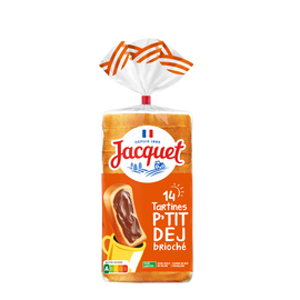 Pain de mie Tartine P'tit Déj(r) Brioché JACQUET - x14 - 410g