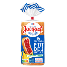 Pain de mie Tartine P'tit Déj(r) Nature Sans Sucres Ajoutés JACQUET -x14 - 410g