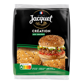 Pain pour hamburger création graines JACQUET x4 260g