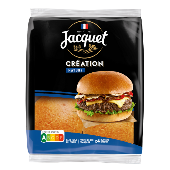 Pains Burger Création nature JACQUET - x4 - 260g
