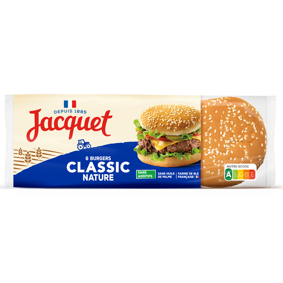 Pains Burger Classic Nature Sans Additifs JACQUETx6 - 350g