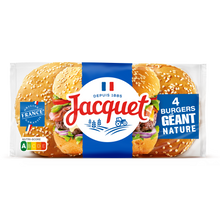 Pains Burger Géant Nature Sans Additifs JACQUETx4 - 330g