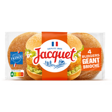 Géant burger brioche JACQUET x4 300g