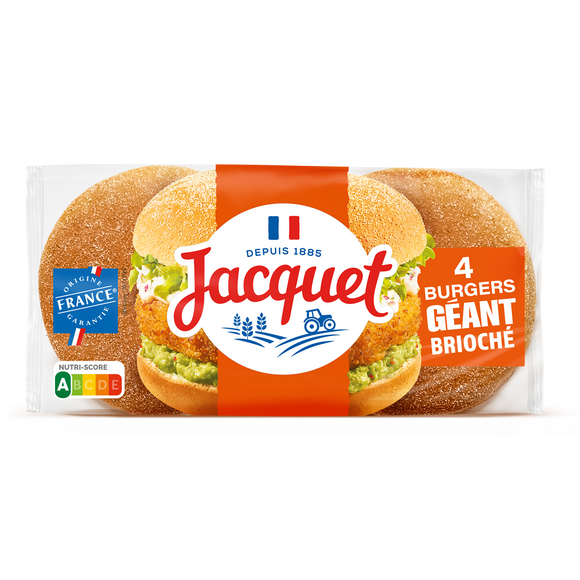 Géant burger brioche JACQUET x4 300g