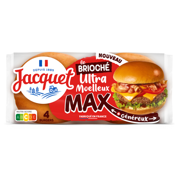 Burger ultra moelleux brioche max JACQUET 330g