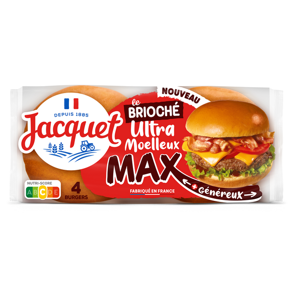 Burger ultra moelleux brioche max JACQUET 330g