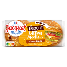 Burger brioché ultra moelleux sésame JACQUET 250g