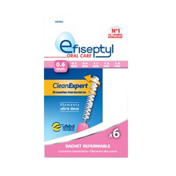 Brossettes clean expert 0,6mm.EFISEPTYL x6