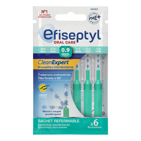 Brossettes clean expert 0,9mm.EFISEPTYL x6