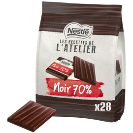 Carrés chocolat noir intense 70% NESTLE L'ATELIER - Sachet de 210g