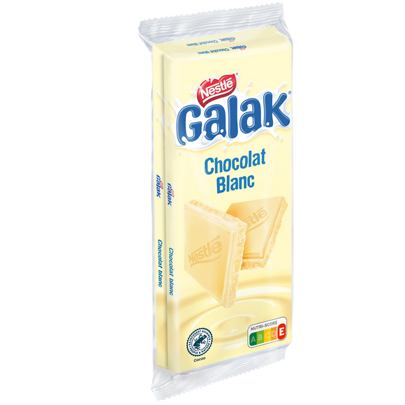 Chocolat blanc GALAK - 2 tablettes de 100g