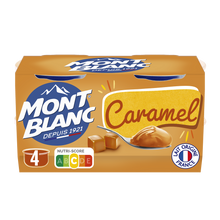 Crème dessert Coupelles Caramel MONT BLANC, 4x125g