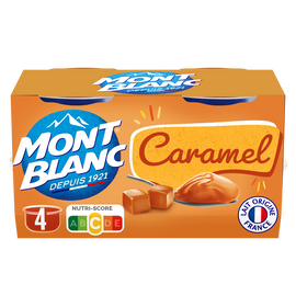 Crème dessert Coupelles Caramel MONT BLANC, 4x125g