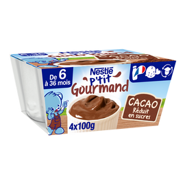 Desserts lactés P'TIT GOURMAND Chocolat 6M+ NESTLE - 4x100g