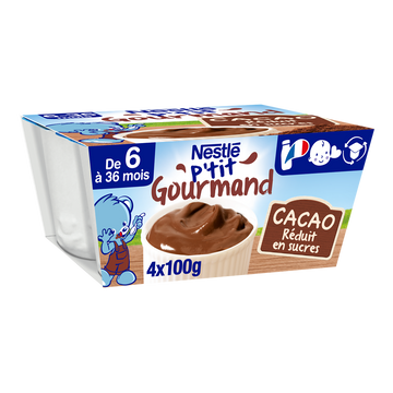 Desserts lactés P'TIT GOURMAND Chocolat 6M+ NESTLE - 4x100g