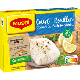 Court bouillon au citron et fines herbes MAGGI, boite de 8 cubes, 90g