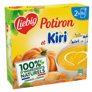Potage Doux Plaisirs de potiron au kiri LIEBIG, 2 briques de 30cl