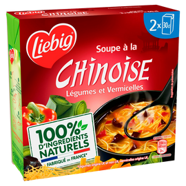 Soupe à la chinoise légumes et vermicelles LIEBIG, 2 x 30 cl