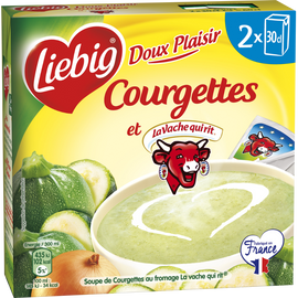 Soupe courgettes au fromage la vache qui rit LIEBIG, 2 briques de 30cl
