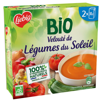 Velouté bio de légumes du soleil LIEBIG, 2 briques de 30cl