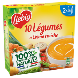 Soupe 10 légumes à la crème fraiche LIEBIG, briques 2x30cl