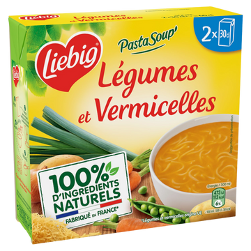Soupe de légumes et pâtes LIEBIG, 2x30cl