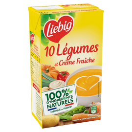 Soupe Pur'Soup velouté de 10 légumes et crème LIEBIG, brique 1l