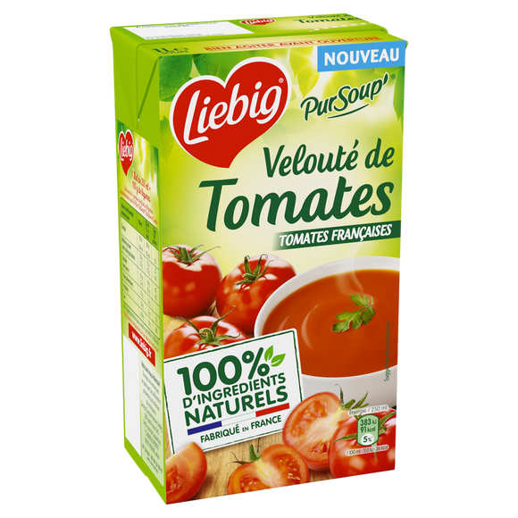 Soupe Pur'Soup velouté de tomates française LIEBIG brique 1l