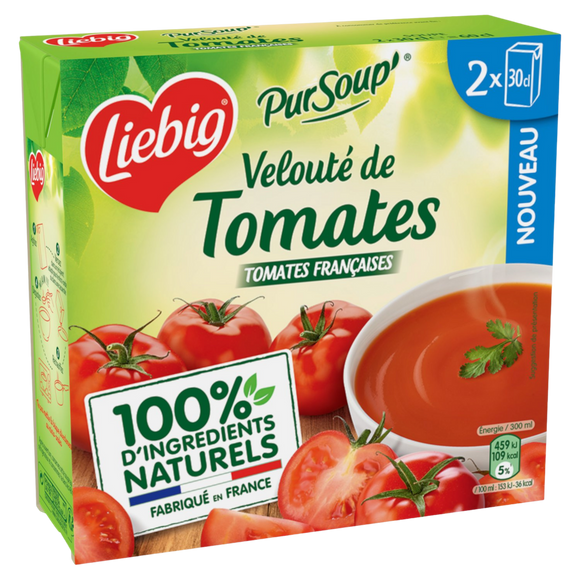 Soupe Pur'Soup velouté de tomates française LIEBIG 2x30cl