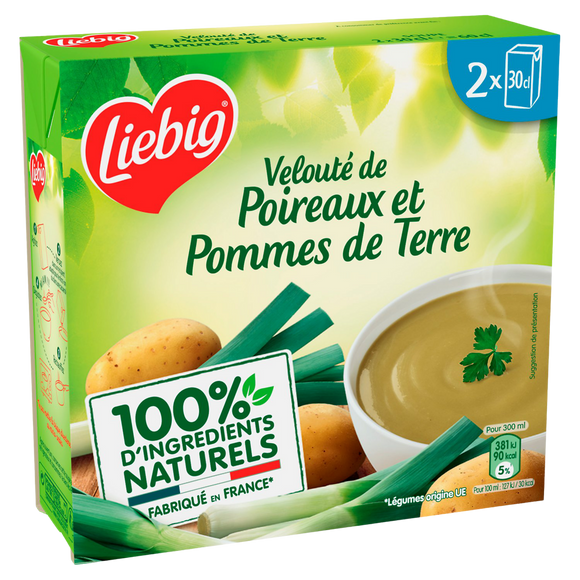 Soupe Pur'Soup velouté de poireaux pdt française LIEBIG 2x30cl