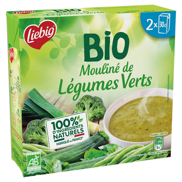 Soupe moulinée légumes verts bio LIEBIG 2x30cl