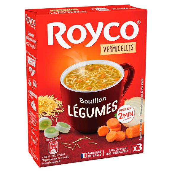 Bouillon Minute Soup de légumes & vermicelles ROYCO, 38g