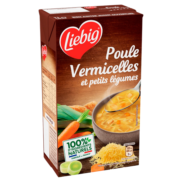 Potage poule au pot Française vermicelles LIEBIG brique 1l