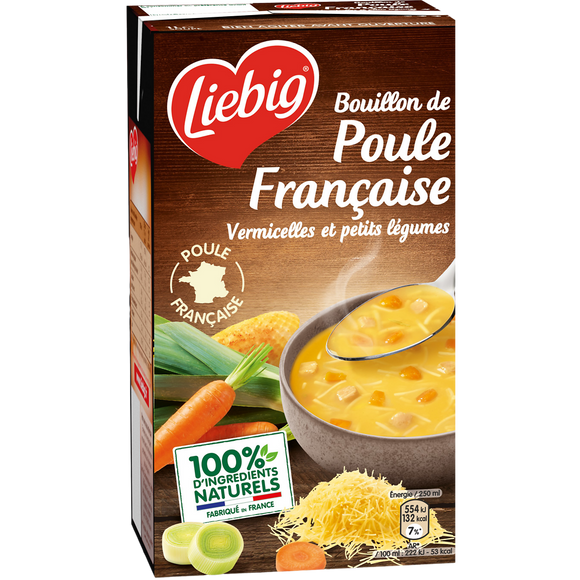 Potage poule au pot Française vermicelles LIEBIG brique 1l
