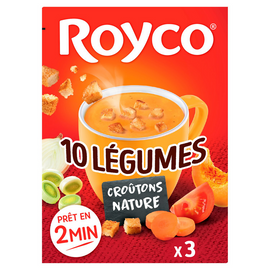 Velouté 10 légumes croûtons romarin ROYCO, 3 sachets