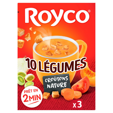 Velouté 10 légumes croûtons romarin ROYCO, 3 sachets
