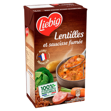 Liebig Lentilles et saucisse fumée 1 L
