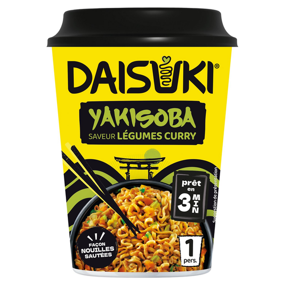 Nouilles instantanées saveur curry et légumes DAISUKI 93g