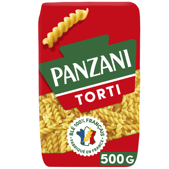 Pâtes TORTI blé Français PANZANI - 500g